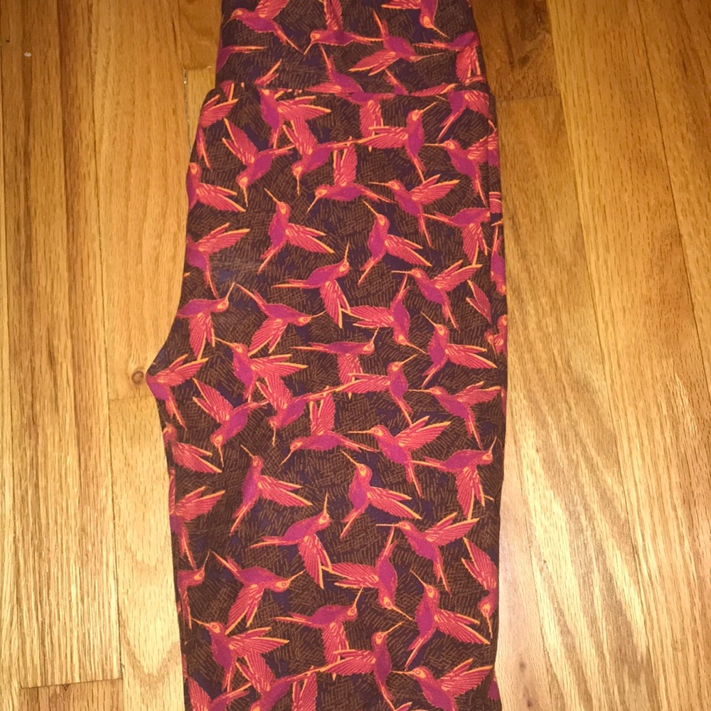 OS LuLaRoe hummingbird leggings! EUC